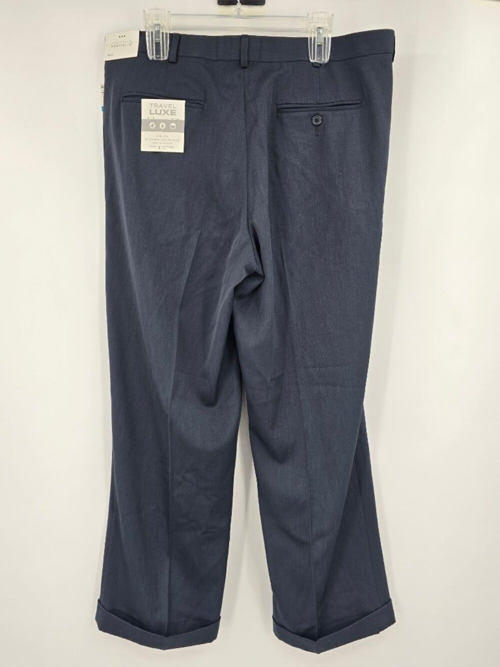 Perry Ellis Portfolio 36x30 Travel Luxe Pants Twilight Non-Iron Wrinkle Recovery